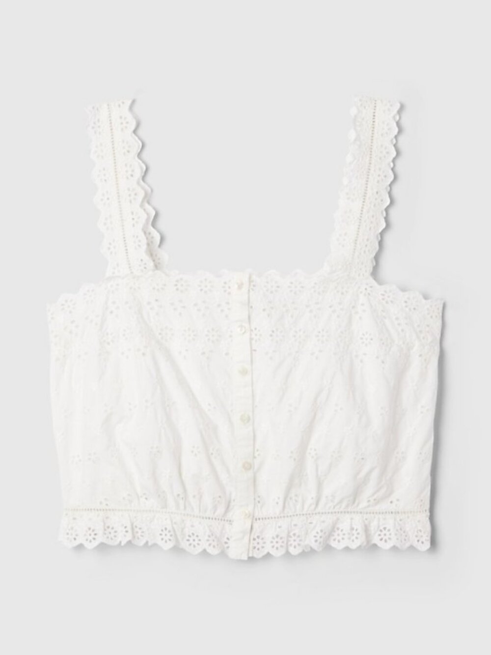 Gap × DÔEN Cropped Eyelet Tank Top